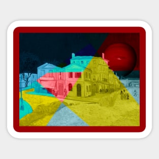 The Yellow House by Van Gogh (Remix by SABRE) Sticker